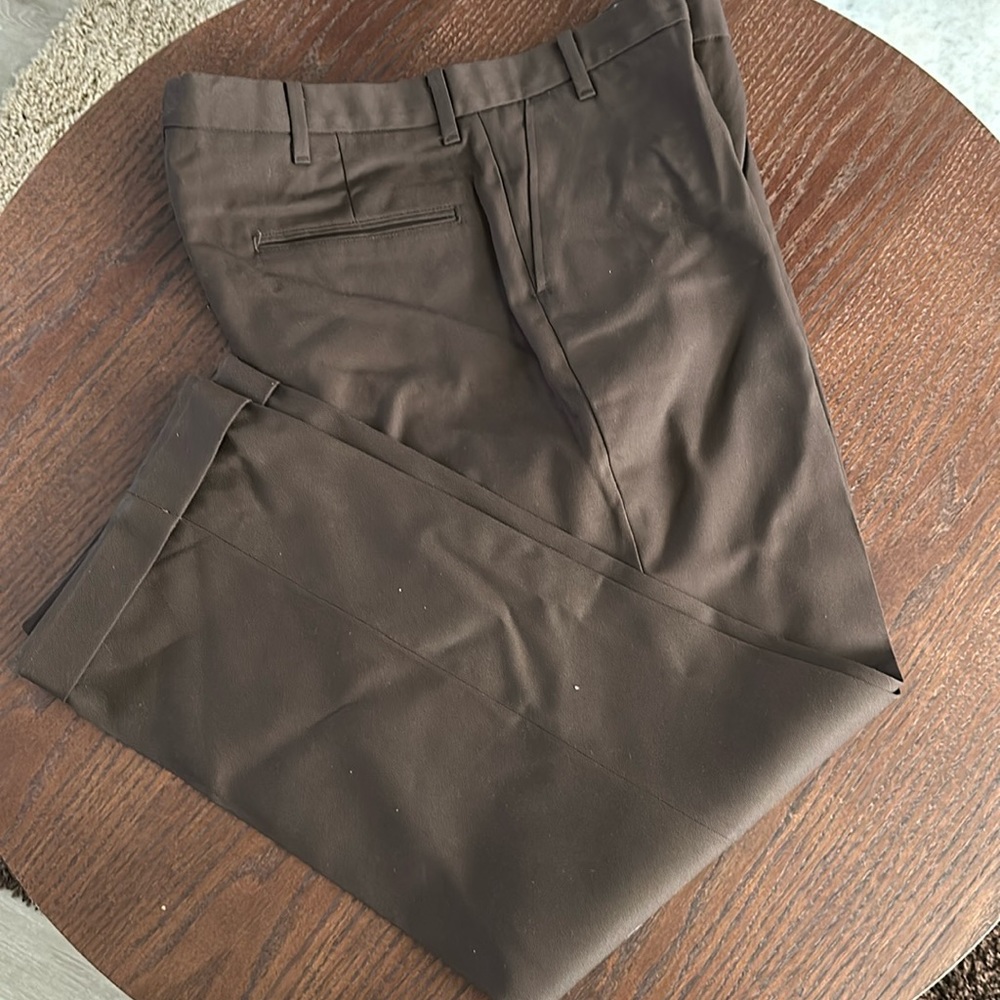 Men’s Chocolate Brown Khakis, Size 40x30